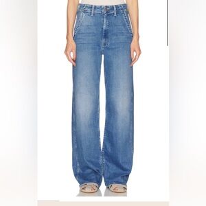 MOTHER Wide-Leg Flare Jeans in Light Blue Wash